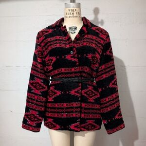 Coldwater Creek Aztec Print Jacket (Belt Not Included)